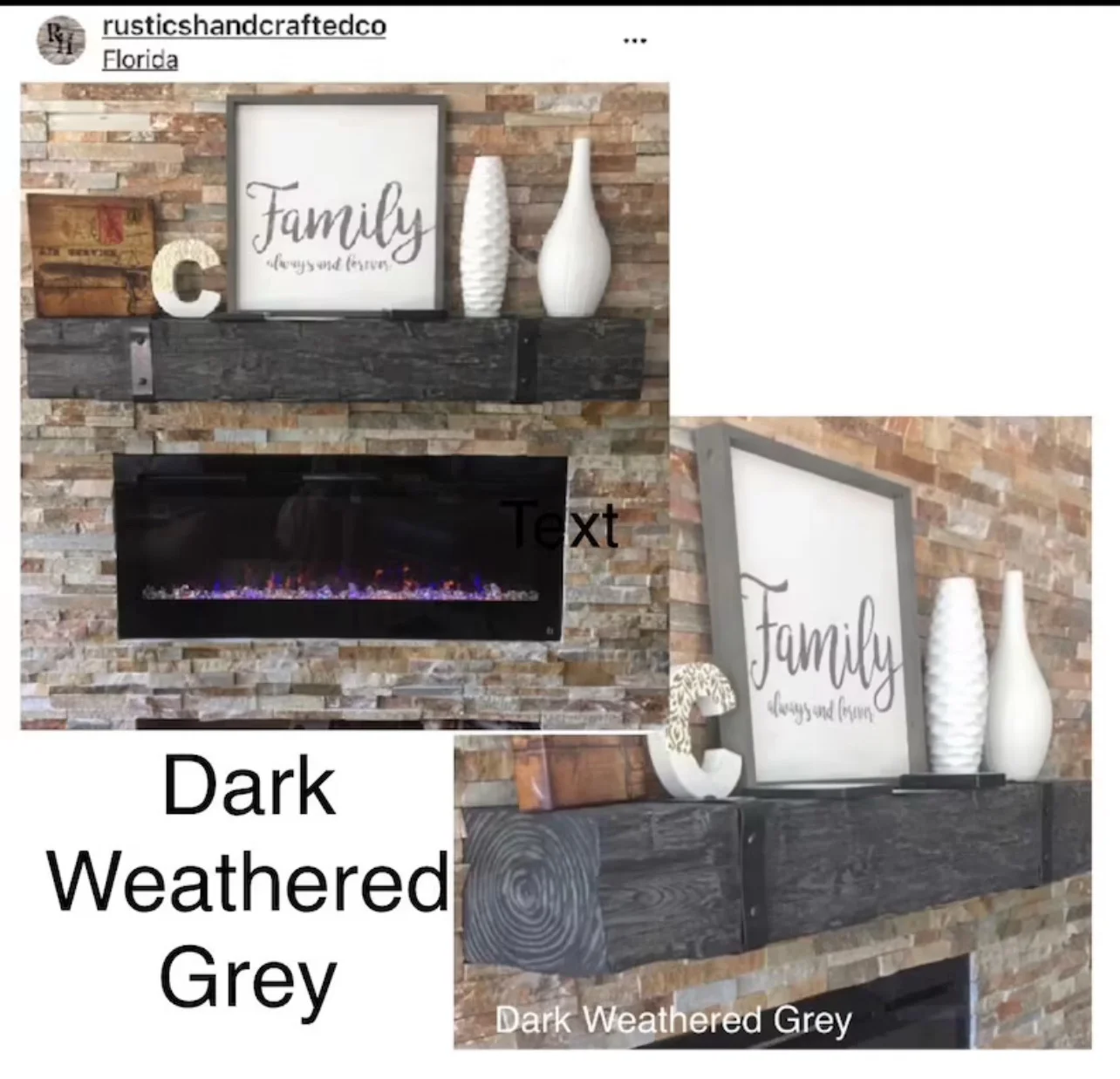 Rustic Fireplace Mantel - Image 3